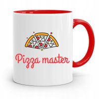 Kubek Czerwony Dla Kucharza Kucharki Pizza Master Z Nadrukiem Ze Zdjęciem