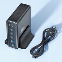 Ładowarka biurkowa Toocki GaN 140W Wieloportowa inteligentna stacja ładują