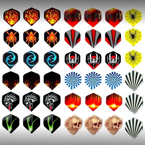 ZESTAW 12 RZUTEK DO DARTA 100 GROTÓW + 42 PIÓRKA RZUTKI DART GRA PALETKI na Arena.pl