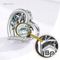 CHARMS SERCE DRZEWO ŻYCIA srebro pr 925 koralik SERDUSZKO MIŁOŚĆ RODZINA