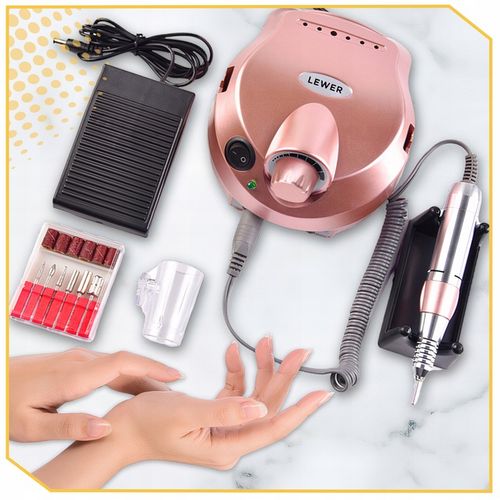 FREZARKA DO PAZNOKCI MANICURE PEDICURE 65W PROFESJONALNA MOCNA zestaw frezy na Arena.pl