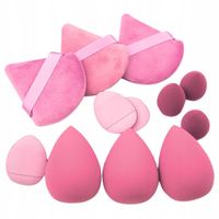 Gąbki Gąbka Do Makijażu Zestaw Make-up Puszek Trójkąt Gąbeczka Blender 12el