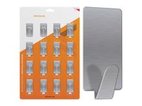 Wieszaki samoprzylepne srebrne haczyki aluminiowe do łazienki 16