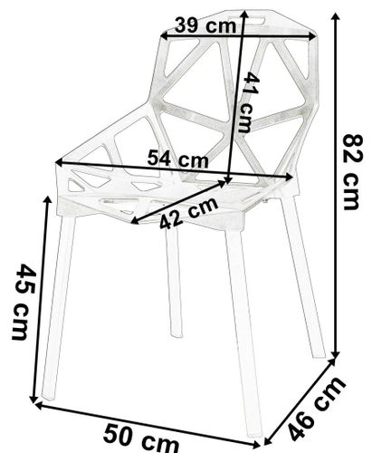 Krzesło ażurowe nowoczesne VECTOR czarne na Arena.pl
