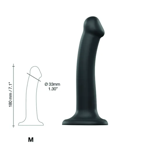 strap-on-me bendable dual density czarny m silikonowy model intymny na Arena.pl