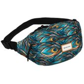 nerka damska na ramię ze wzorem pawich piór - rovicky