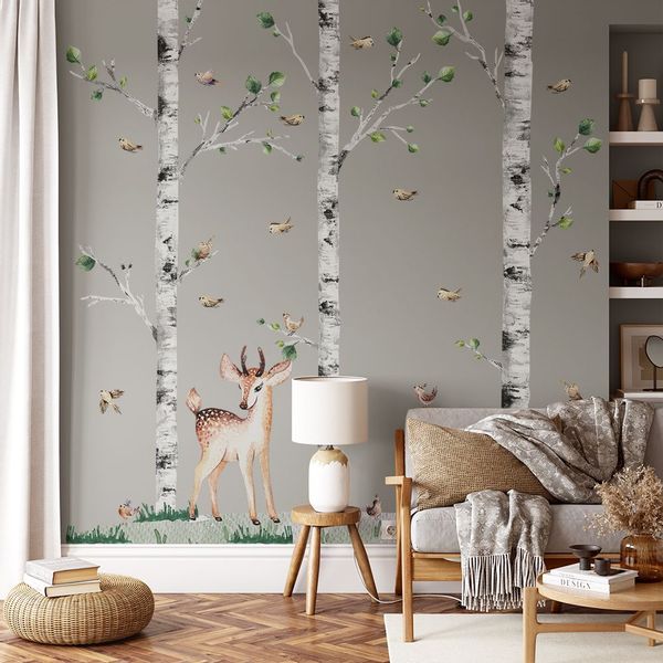 Komplet Naklejki Brzozy i Jelonek K02 zdjęcie 2