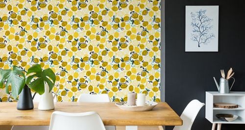 Tapeta Do Kuchni - Cytryny w Stylu Skandynawskim na Arena.pl