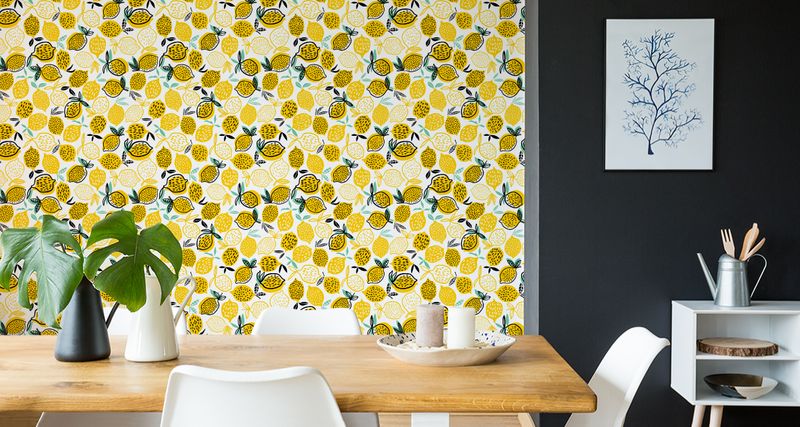 Tapeta Do Kuchni - Cytryny w Stylu Skandynawskim zdjęcie 2