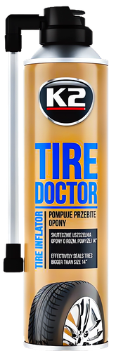 K2 TIRE DOKTOR 400ML x2 + ZESTAW NAPRAWCZY DO OPON DO NAPRAWY OPON KLEJ na Arena.pl