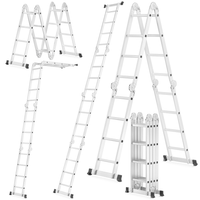 Drabina aluminiowa przegubowa SKŁADANA wielofunkcyjna rozkładana 4x4 HIGHER