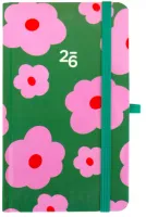 Kalendarz 2026 Tygodniowy Kieszonkowy, Kwiaty Na Zielonym Tle