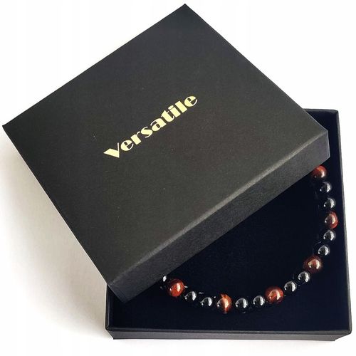 Bransoletka męska skórzana REGULOWANA Z TYGRYSIM OKIEM PREZENT Versatile na Arena.pl