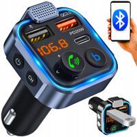 Transmiter Bluetooth Audio FM MP3 BT Szybka Ładowarka 3x USB QC 3.0 RGB