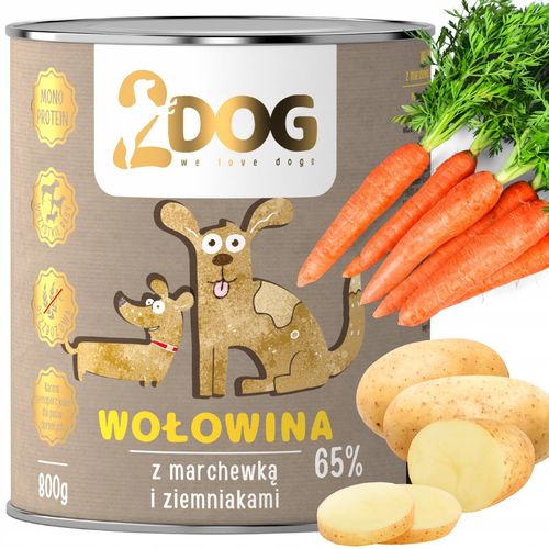 2Dog mokra karma wołowina z rosołem 800g na Arena.pl
