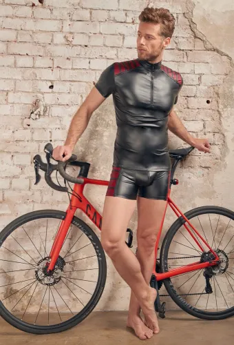 nek koszulka czarna matowa z czerwonymi wstawkami 2xl, stojka, zamek na Arena.pl