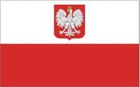 flaga z godłem POLSKA 112x70