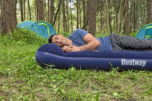 MATERAC DMUCHANY 1-osobowy wbudowana POMKPA nożna 188x99 cm BESTWAY na Arena.pl