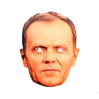 maska papierowa donald tusk polityk bruksela