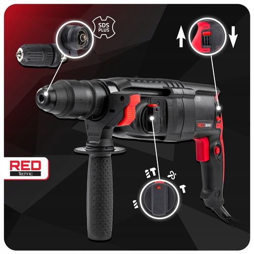 MŁOTOWIERTARKA MŁOT UDAROWY WIERTARKA UDAROWA SDS+ 2600W 4J WALIZKA na Arena.pl