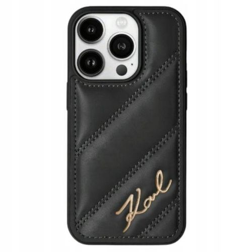 Etui do iPhone 15 / 14 / 13 Karl Lagerfeld Diagonal Quilted Script Case na Arena.pl