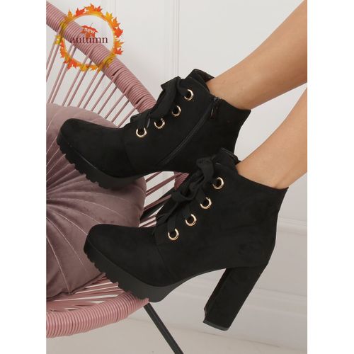 Botki na platformie czarne L8126 Black r.35 na Arena.pl
