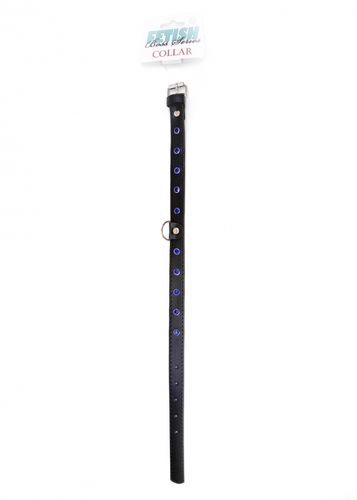 fetish b   series collar   2 cm navy blue crystal na Arena.pl