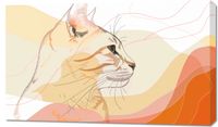Obraz 100x60cm Delikatny Profil Kota