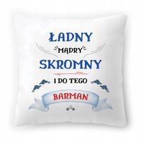 Poduszka Dla Barmana Na Urodziny Prezent Z Nadrukiem Ze Zdjęciem