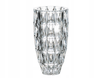 BOHEMIA DIAMOND Wazon Szklany Na Kwiaty 25,5 cm Nowoczesny Flakon Kryształ
