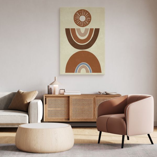 Obraz Na Płótnie Do Salonu Abstrakcja Aztecki Wzór Styl Boho 30cm x 40cm zdjęcie 6