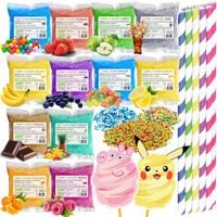 Cukier 12x 100g Kolorowy Do Waty w Saszetkach + Posypki Słomki