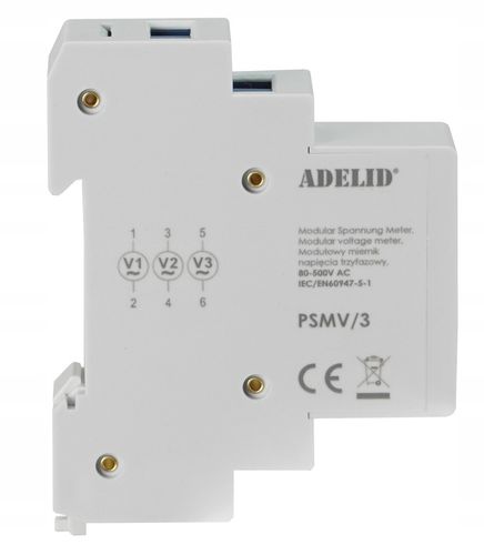 Wskaźnik napięcia 3F cyfrowy 80-500V PSMV/3 na Arena.pl