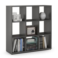 Regał komorowy, ETAP, 100x30x100 cm, grafit, mat