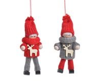 pacynki - świąteczne zawieszki 12cm 2szt. | 104can219-027