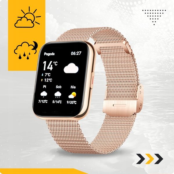 SMARTWATCH DAMSKI POLSKIE MENU ROZMOWY PULS CIŚNIENIE SPORT AMOLED 4 PASKI zdjęcie 8