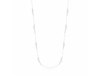 Delikatny rodowany srebrny długi naszyjnik gwiazd celebrytka skrzydła anioła angel wings srebro 925 Z1822NR