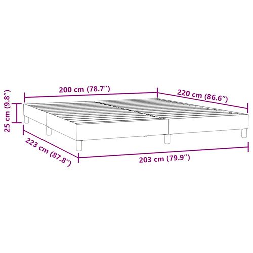 Łóżko typu Box Spring bez materaca Ciemnoszary 200x220 cm na Arena.pl