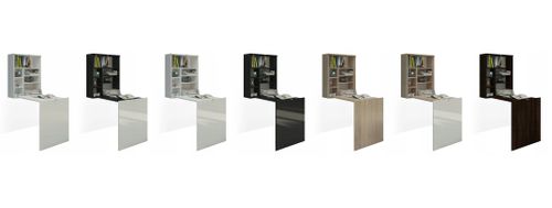 Biurko składane wiszące ścienne Hide biały mat na Arena.pl