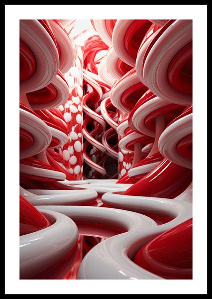 Plakat 40x60cm Czerwone Wiry zdjęcie 3