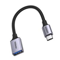adapter przejściówka kabla usb-c na usb-a 5gb/s 15cm czarny