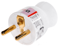 Wtyczka 2P+Z - 16 A - plastikowa - BIAŁA - boczne wyjście przewodu Legrand 50101