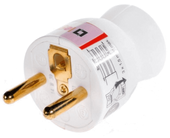 Wtyczka 2P+Z - 16 A - plastikowa - BIAŁA - boczne wyjście przewodu Legrand 50101