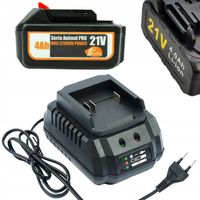 AKUMULATOR 21V 4AH + ŁADOWARKA ROSFIX ZESTAW KOMPATYBILNY Z MAKITA 18-21V