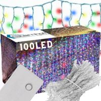 ŚWIATEŁKA ZEWNETRZNE, KURTYNA ŚWIETLNA LAMPKI NA ZEWNĄTRZ, KOLOROWE 100LED