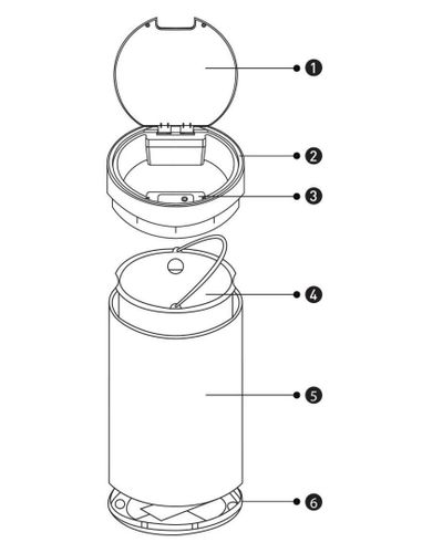 Kosz na śmieci automatyczny JUNK biały na Arena.pl