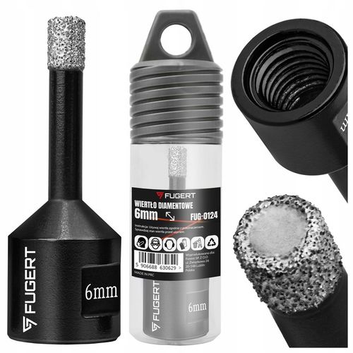 OTWORNICA DIAMENTOWA 6MM DO GRESU PŁYTEK FREZ DIAMENTOWY KORONKA Z na Arena.pl