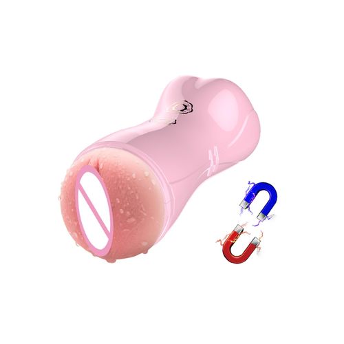 Masturbator-Vibrating and Flashing Masturbation Cup USB 7+7 Function / Talk Mode (Pink) na Arena.pl