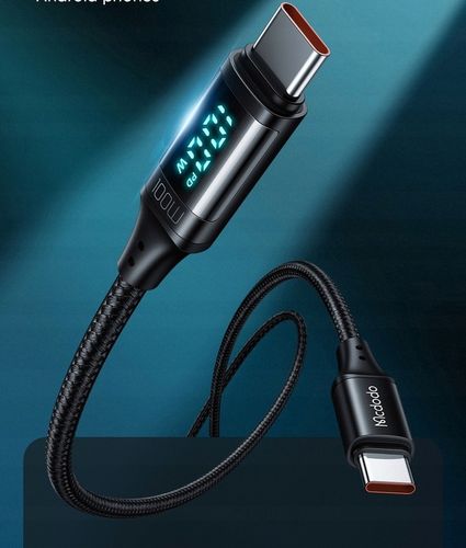 MCDODO KABEL Z WYŚWIETLACZEM USB-C SZYBKIE ŁADOWANIE USB TYP C 5A 100W 1M na Arena.pl