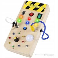 Tablica manipulacyjna drewniana montessori przełączniki światła SY-100111